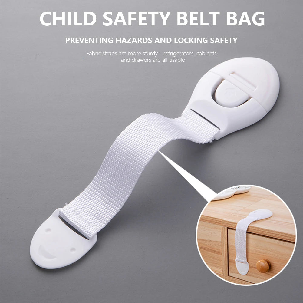 10-50PCS Baby Safety Lock No Drilling Child Safety Strap Locks Versatile Kids Proof for Cupboards Door Window Refrigerator