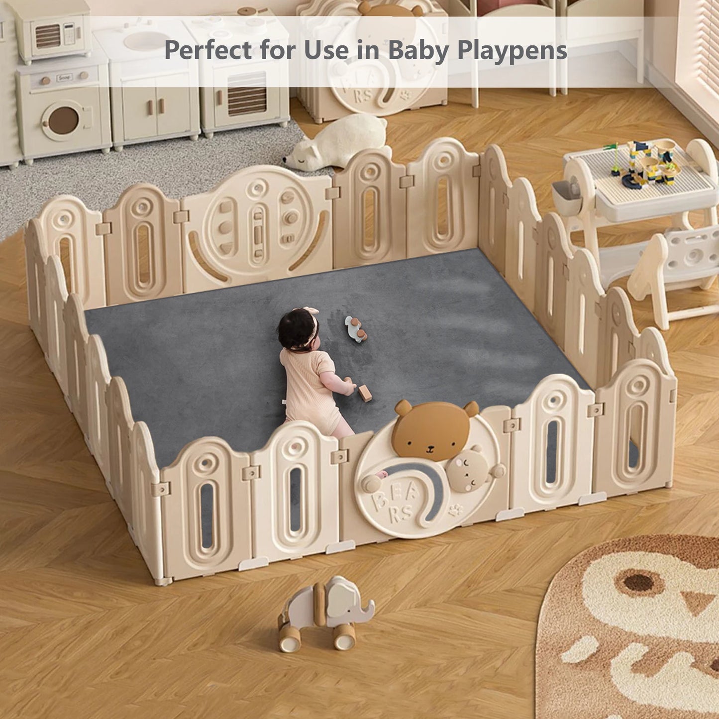Gray Memory Foam Baby Play Mat