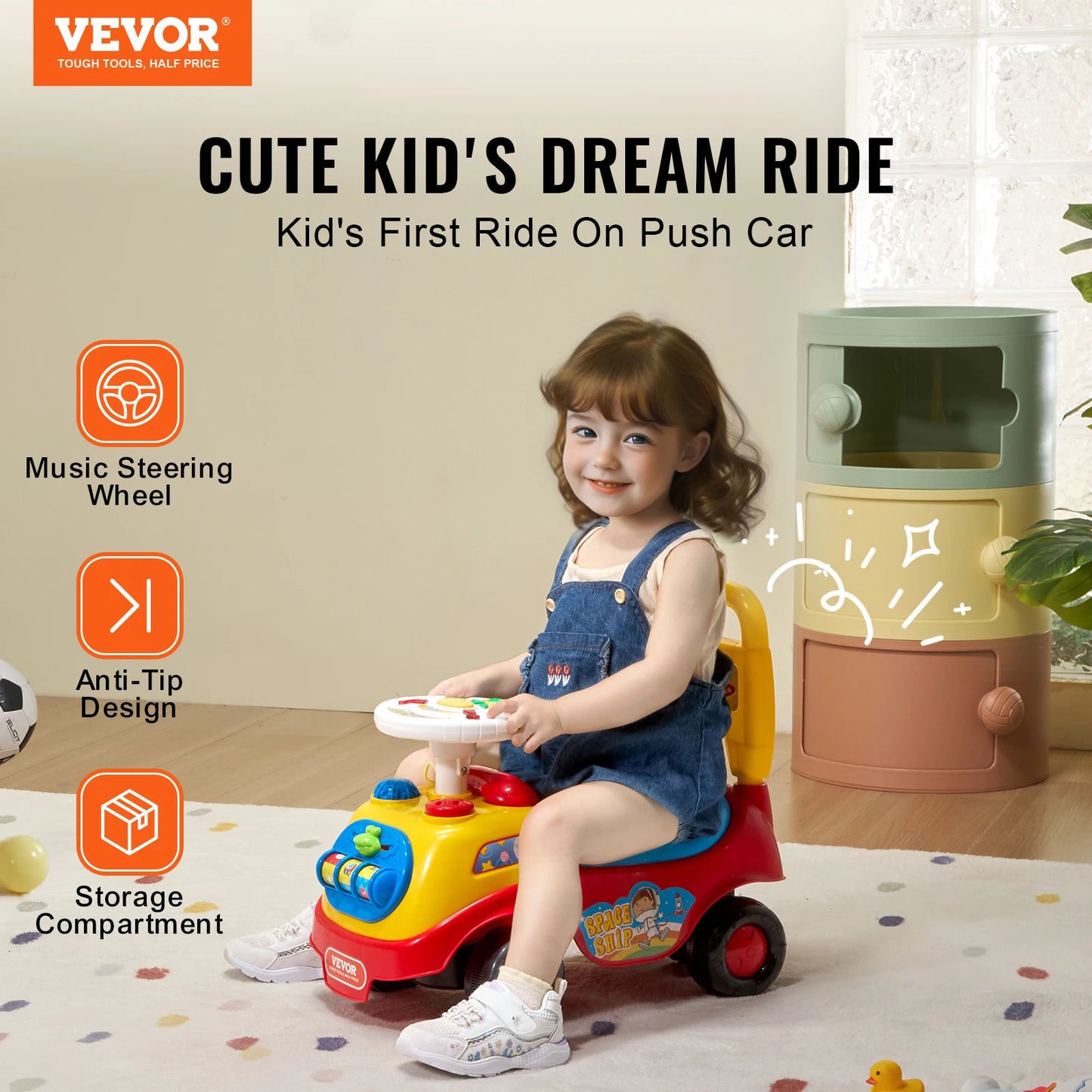 Toddler Ride On Push Car Sit to Stand