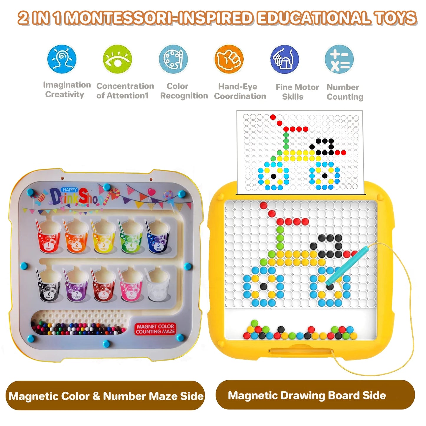 Magnetic Color and Number Maze