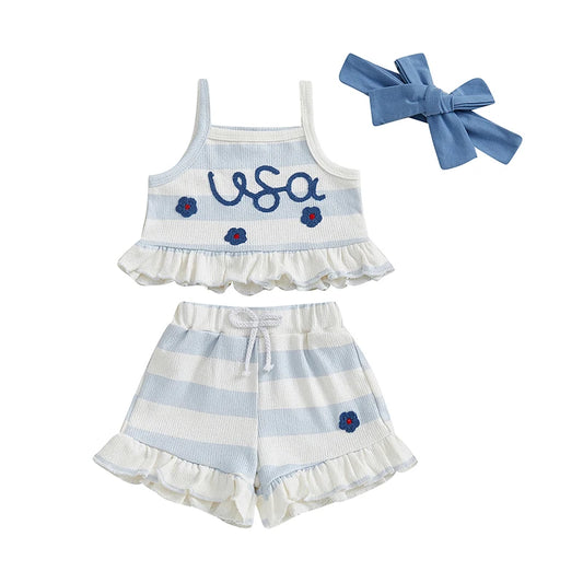 Independence Day Baby Girl Fourth of July Outfit