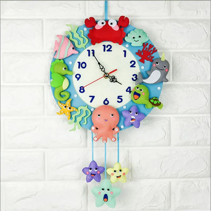 Handmade Felt Making Tools Child Toys Wall Clock