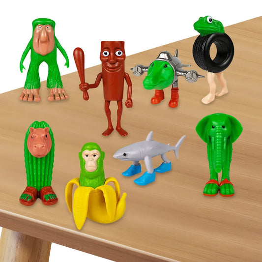 Funny Animals Wooden Stick Creative Toys Collection