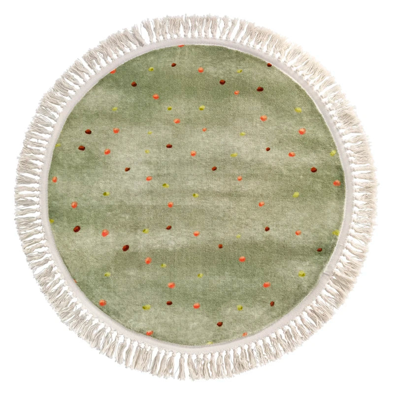 Baby Play Mat Nursery Carpet Bedroom Round Rug Cute Bedside Rugs Tassel Carpets Children Room Decor Floor Mats Ковер שָׁטִיחַ