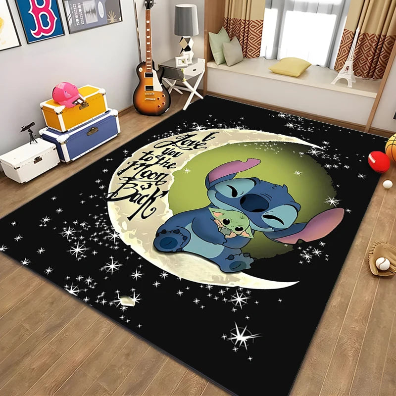 Disney Pattern Carpet Stitch 3D Printing Large Area Rug Carpet for Living Room Children's Bedroom Sofa Doormat Floor Mat Gift