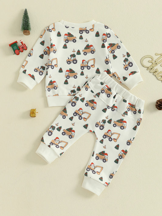 Baby Girl Christmas Outfit Reindeer Snowflake Print Long Sleeve Top
