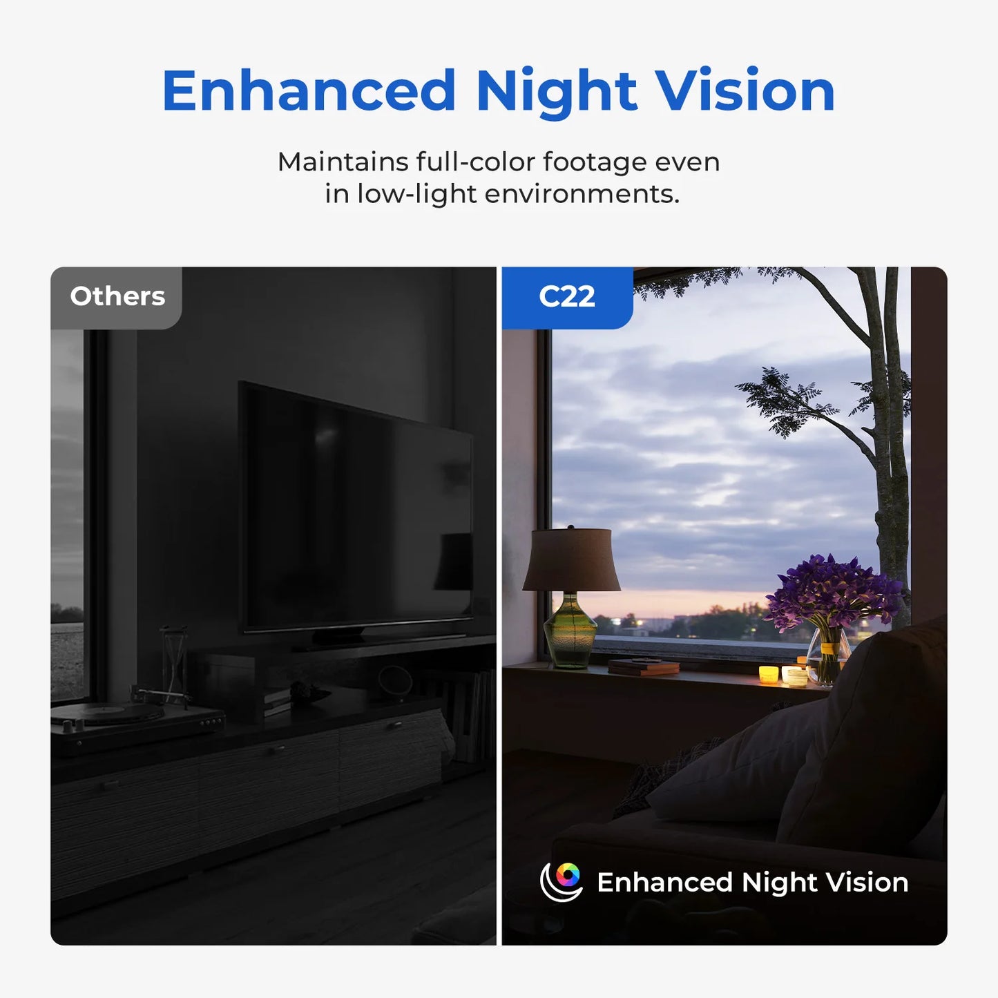 WiFi 6 Indoor Baby Monitor Camera with AI Detection Night Vision
