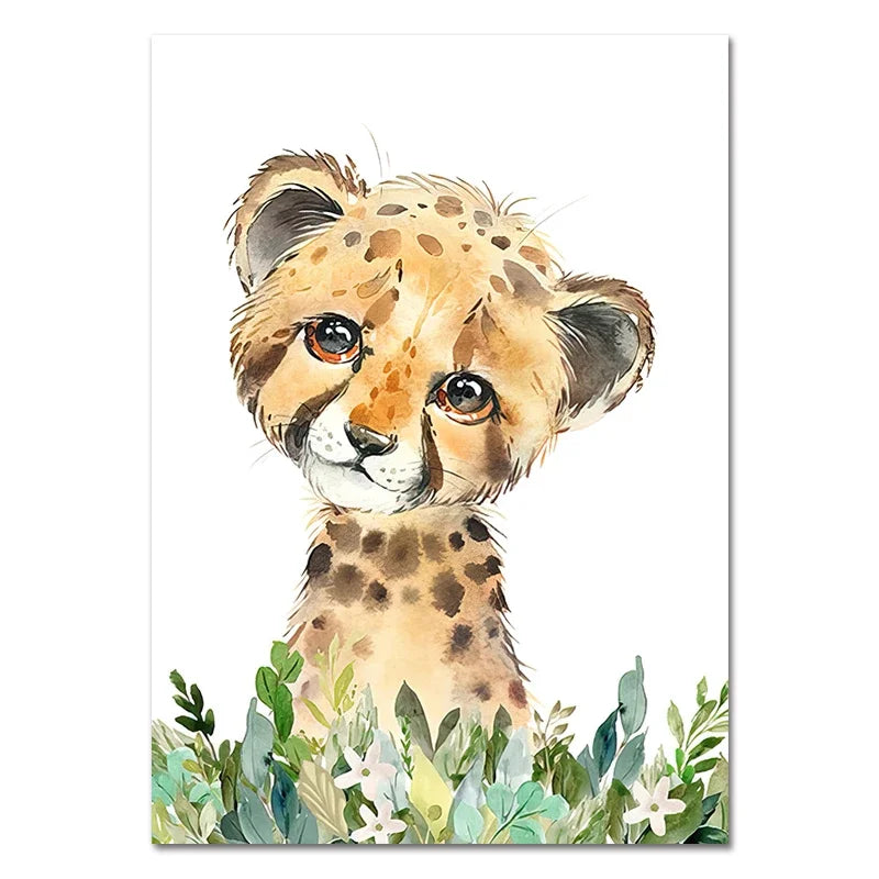 Cute Animal Poster Decoration Bedroom Baby Room Wall Canvas Painting Child Room Personalised Gifts for Kids Picture Home Decor