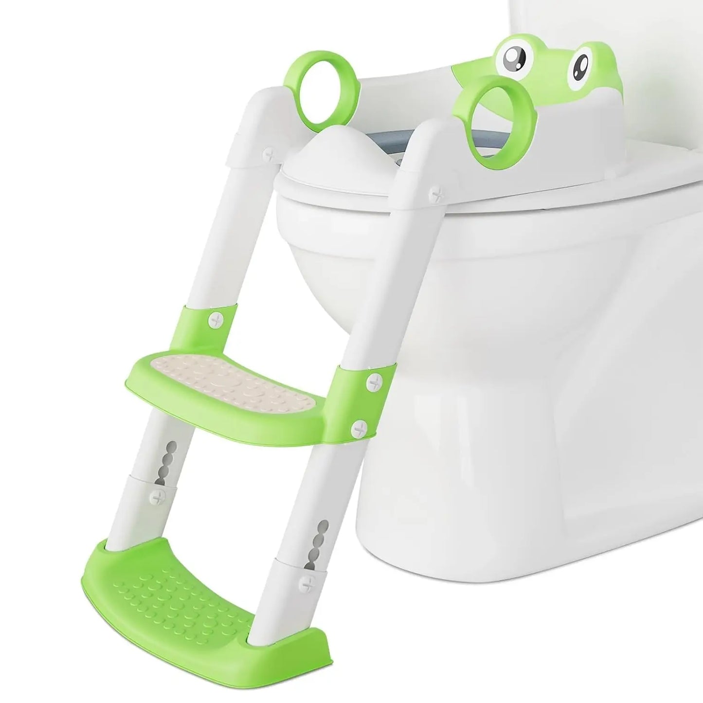Potty Training Seat with Adjustable Height Step Stool Ladder Anti-Slip Pads