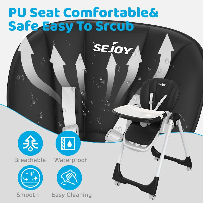 Foldable High Chair for Baby ,Toddler for Infants 6-36 Months