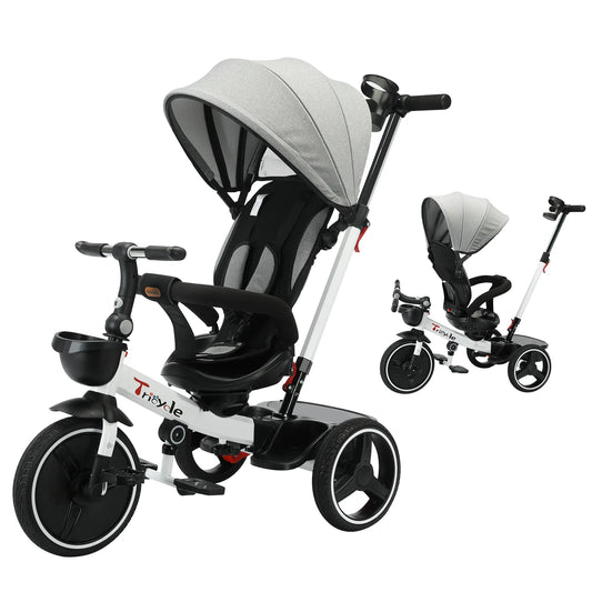 Ubravoo Baby Stroller Tricycle Ride Bike , 5-in-1, Adjustable Canopy