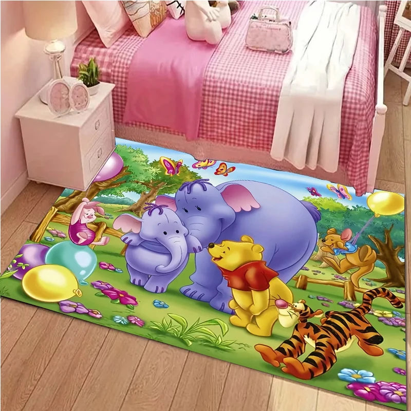 Disney Winnie the Pooh Printed Kids Non-slip Large Area Rug 3D Carpet for Home Living Room Children's Bedroom Sofa Doormat Decor