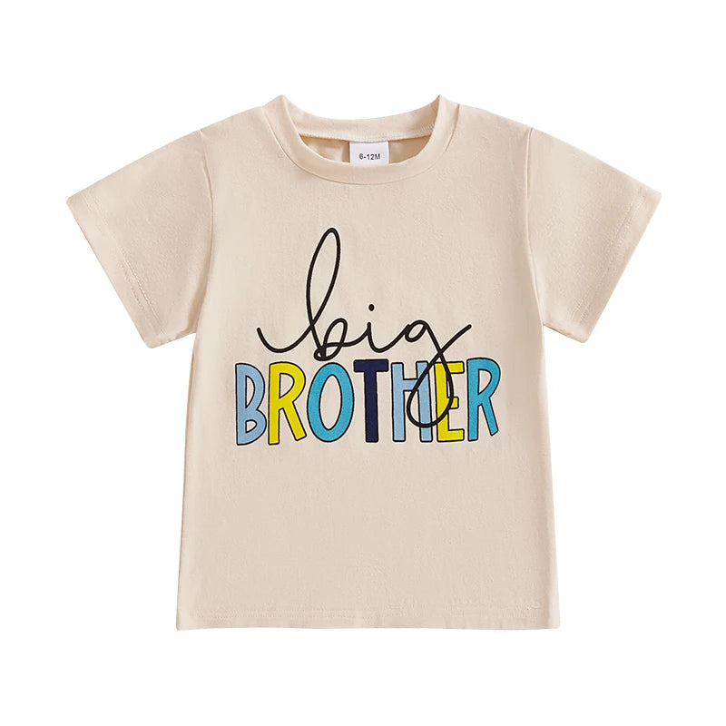 Toddler Boys T-Shirts Letter Print Short Sleeve Shirt