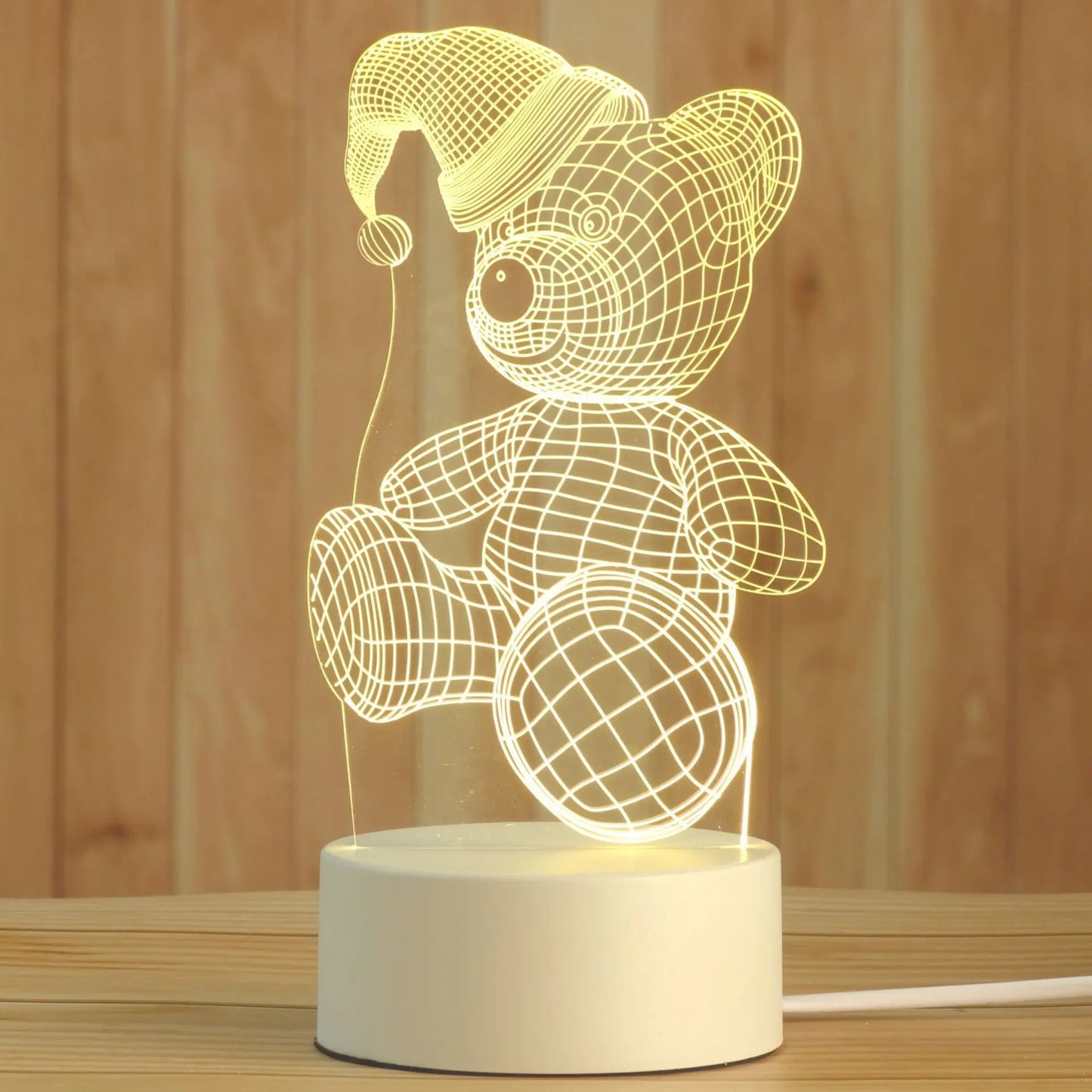Romantic 3D Led Lamp warmwhite Acrylic LED Night Lights for Bedroom Decoration Kids Children's Bedside Lamp Wedding Party Favors
