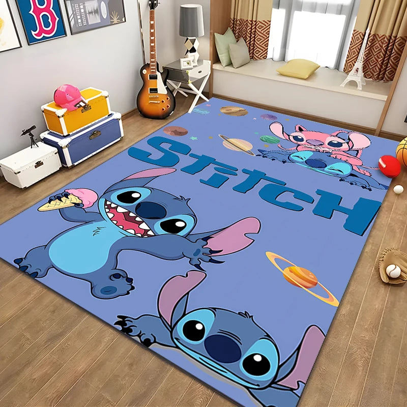 Disney Pattern Carpet Stitch 3D Printing Large Area Rug Carpet for Living Room Children's Bedroom Sofa Doormat Floor Mat Gift