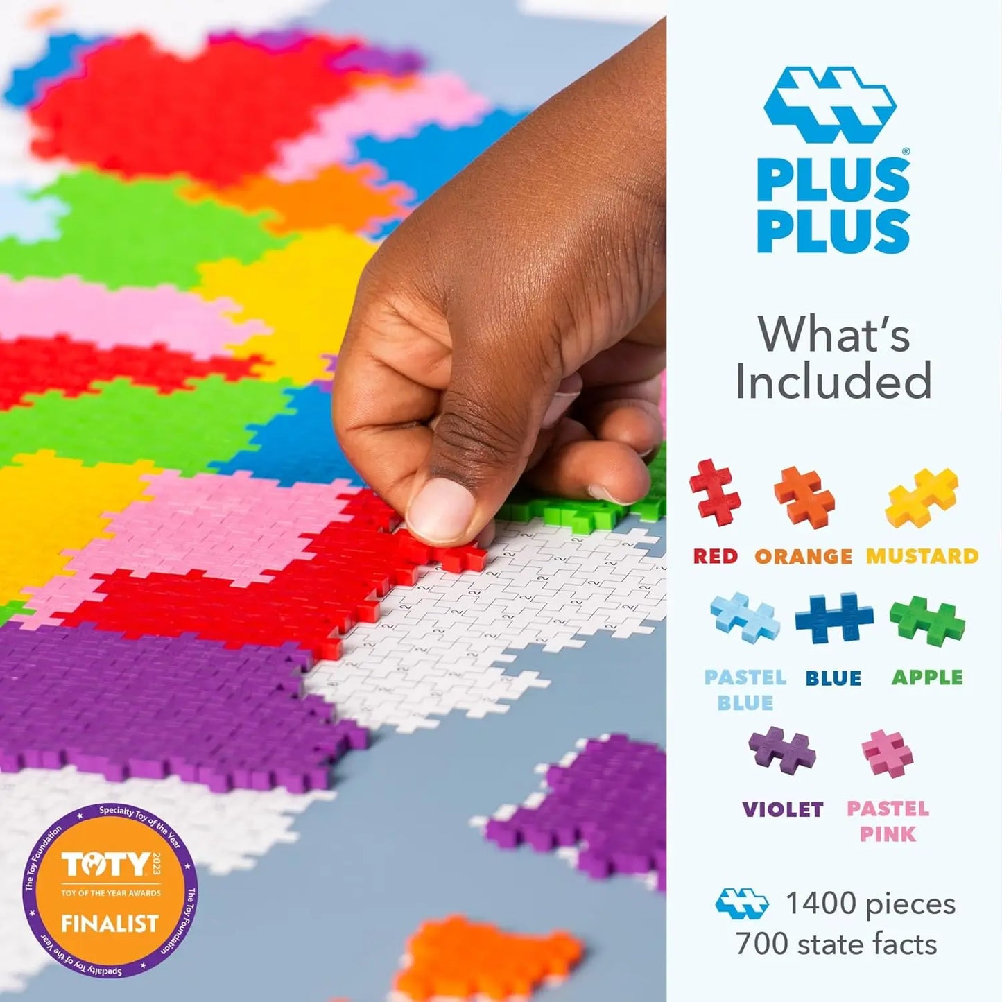 Puzzle by Number - 1,400 Piece Map of The United States