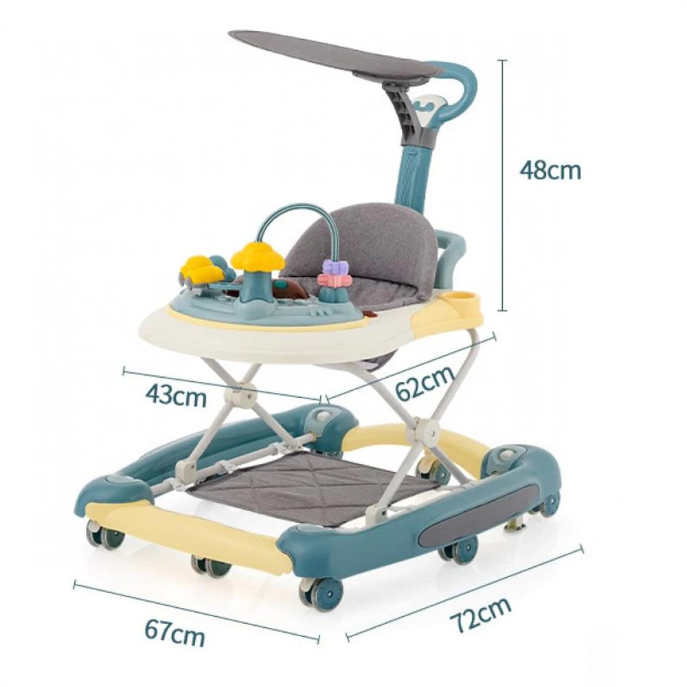 Foldable Baby Walker With Universal Wheel Handcart