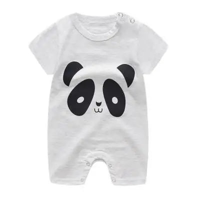 Cartoon Printed Rompers Newborn Boys Girls Short Sleeve Bodysuits Infantil Summer Thin Cotton Cute Onesie Baby Fashion Clothes
