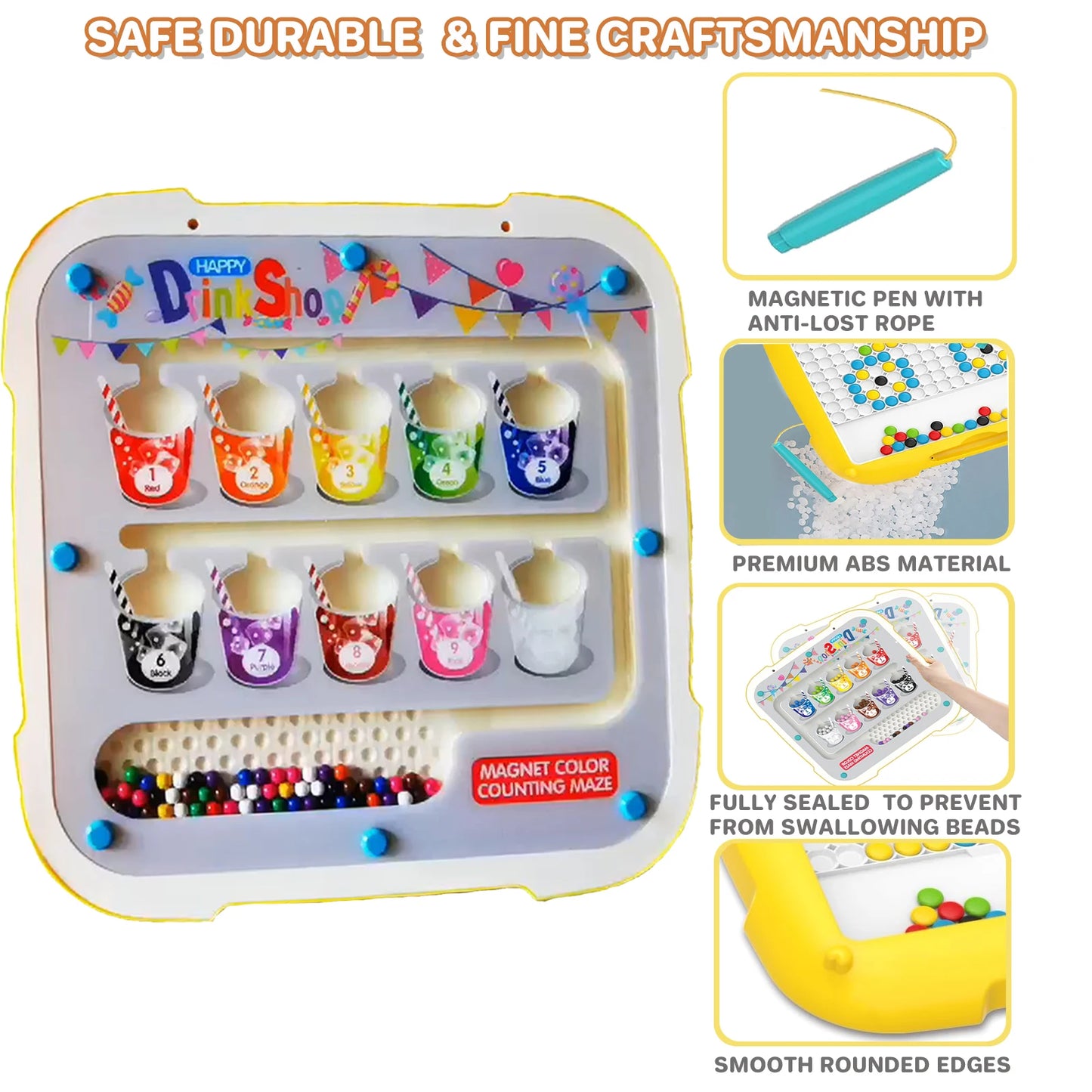 Magnetic Color and Number Maze