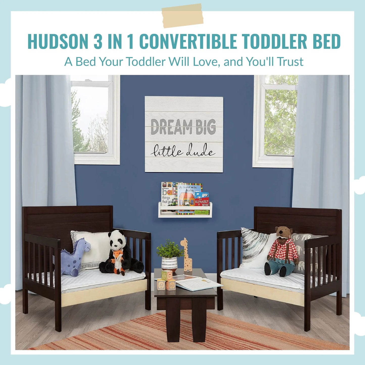 3 in 1 Convertible Toddler Bed