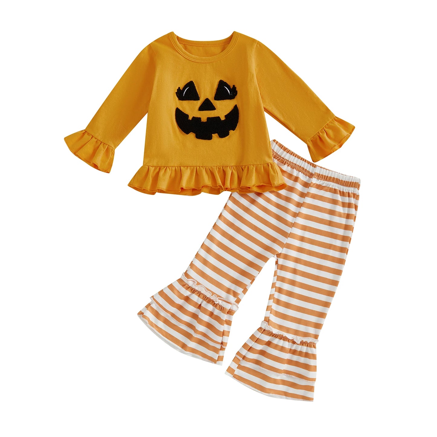 Autumn Halloween Toddler Girls Pants Set