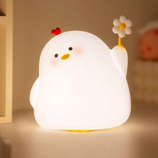 LED Night Light USB Rechargeable Silicone Touch Sensor Lamp for Children Baby Toy