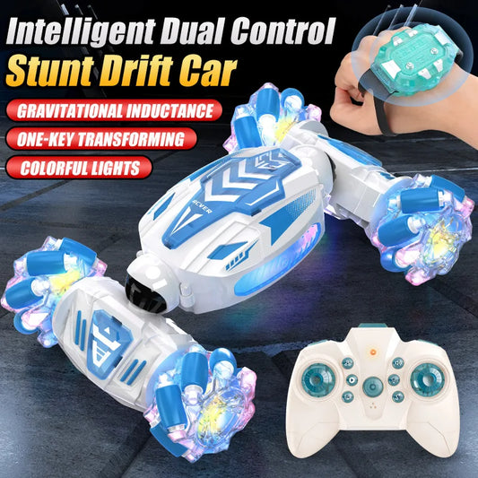 2.4G Remote Control Twist Stunt Car with Lights Sounds RC Drift Car