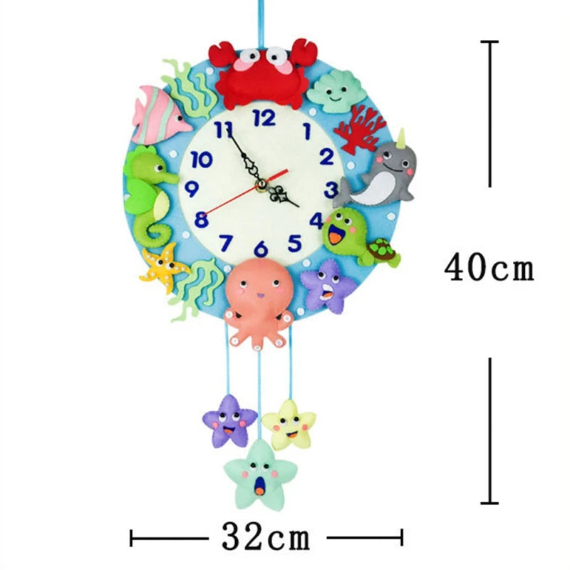 Handmade Felt Making Tools Child Toys Wall Clock
