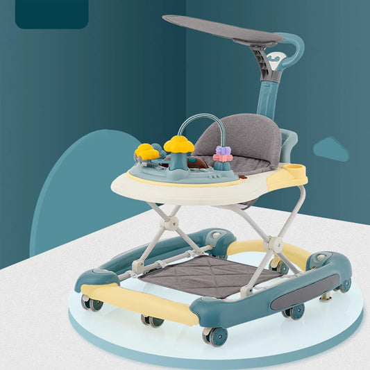Foldable Baby Walker With Universal Wheel Handcart
