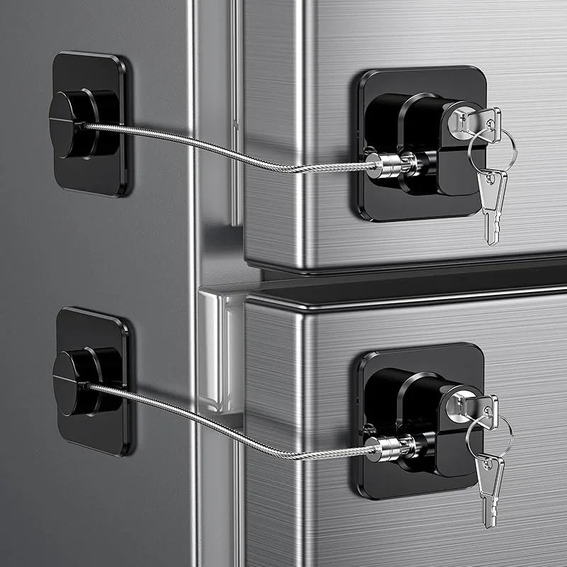 Refrigerator Door Lock, Child Proof Fridge Door Lock for Kitchen Freezer, Cabinets and Drawers