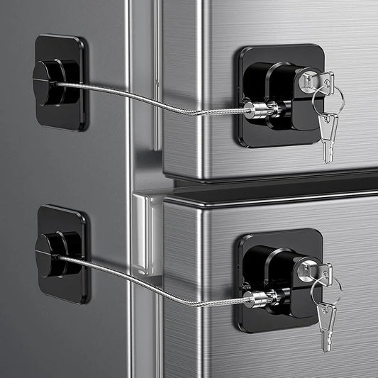 Refrigerator Door Lock, Child Proof Fridge Door Lock for Kitchen Freezer, Cabinets and Drawers