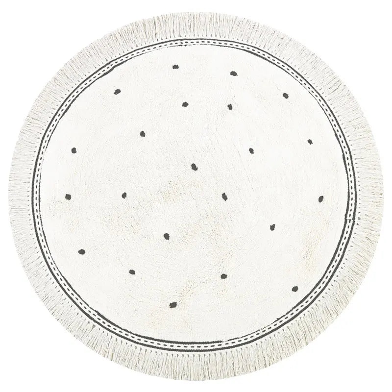 Baby Play Mat Nursery Carpet Bedroom Round Rug Cute Bedside Rugs Tassel Carpets Children Room Decor Floor Mats Ковер שָׁטִיחַ