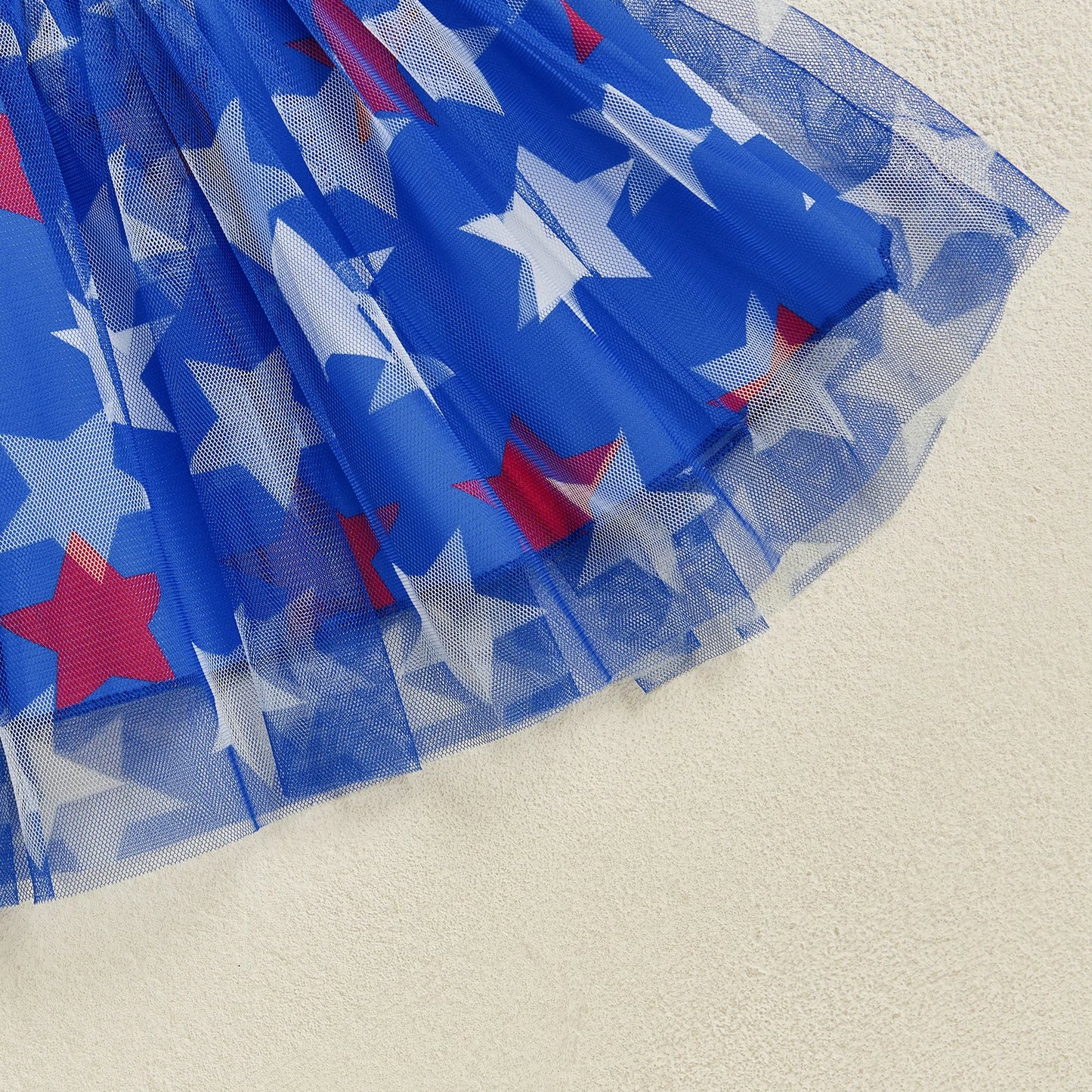Kids Girls 4th of July Skirt Outfits Short Sleeve