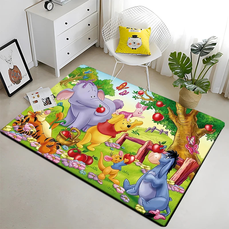 Disney Winnie the Pooh Printed Kids Non-slip Large Area Rug 3D Carpet for Home Living Room Children's Bedroom Sofa Doormat Decor