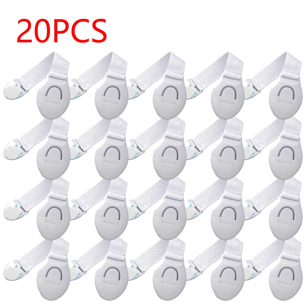 10-50PCS Baby Safety Lock No Drilling Child Safety Strap Locks Versatile Kids Proof for Cupboards Door Window Refrigerator