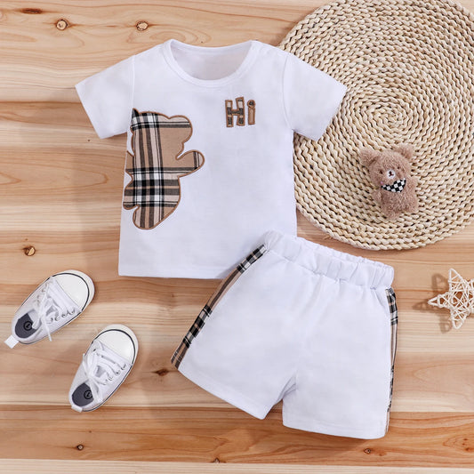 Baby Boy Clothes Set Short Sleeve Tees + Shorts Set