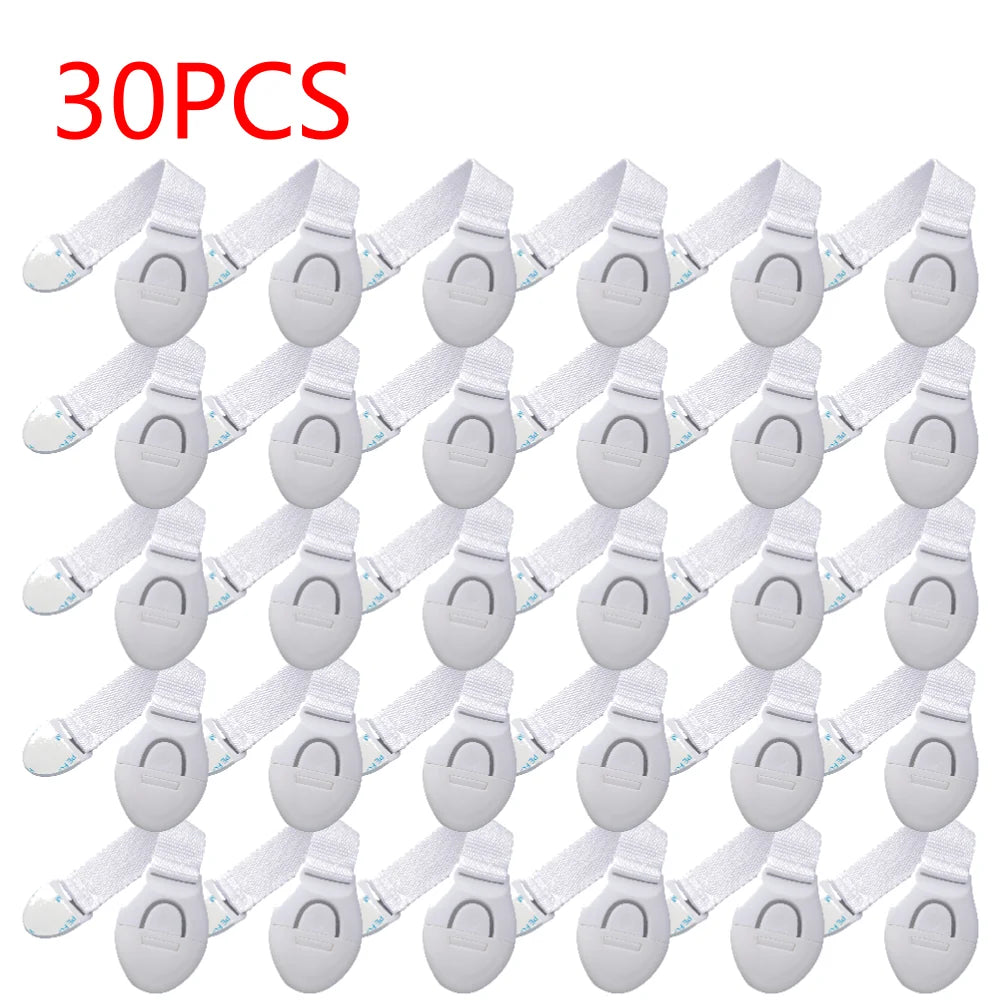 10-50PCS Baby Safety Lock No Drilling Child Safety Strap Locks Versatile Kids Proof for Cupboards Door Window Refrigerator