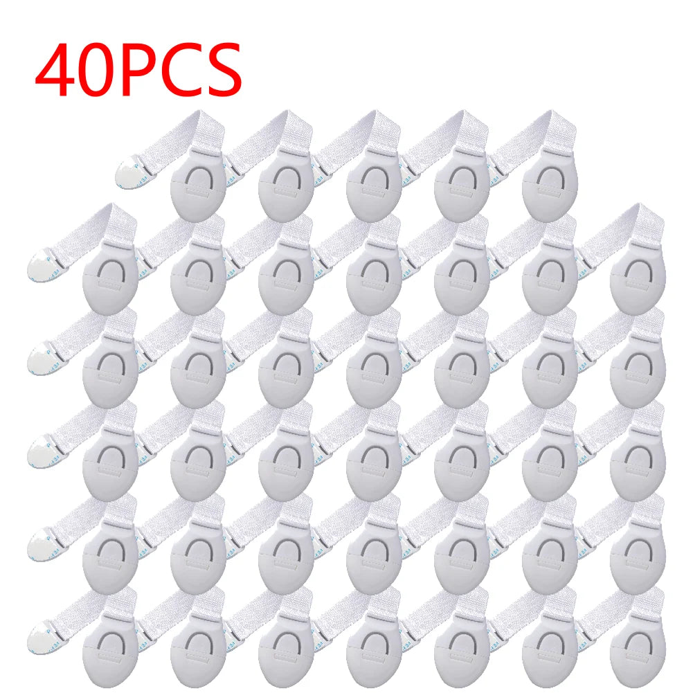 10-50PCS Baby Safety Lock No Drilling Child Safety Strap Locks Versatile Kids Proof for Cupboards Door Window Refrigerator