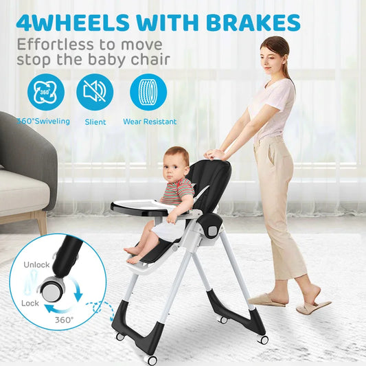 Foldable High Chair for Baby ,Toddler for Infants 6-36 Months