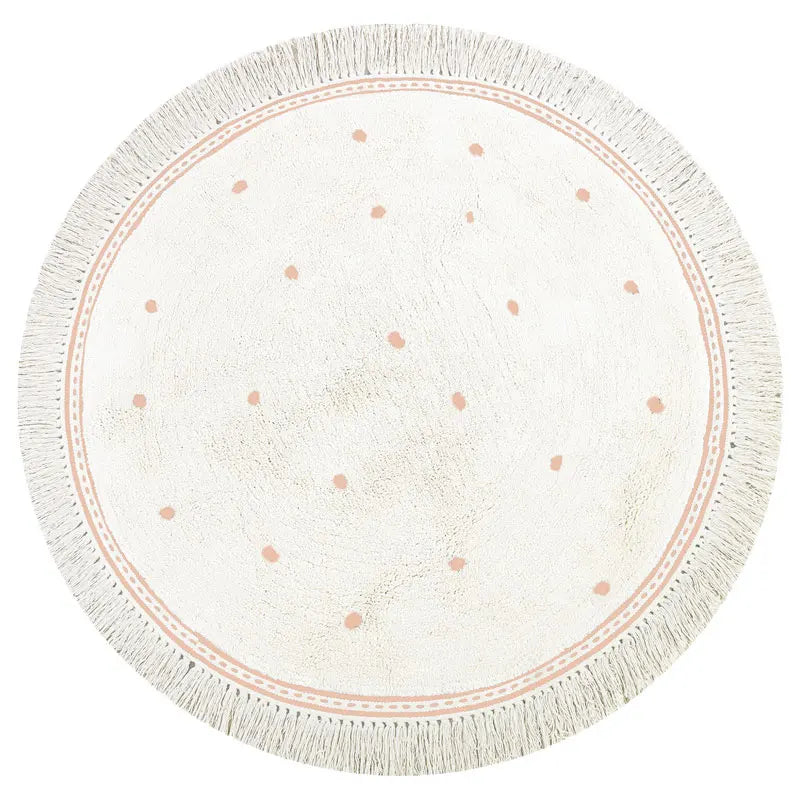 Baby Play Mat Nursery Carpet Bedroom Round Rug Cute Bedside Rugs Tassel Carpets Children Room Decor Floor Mats Ковер שָׁטִיחַ