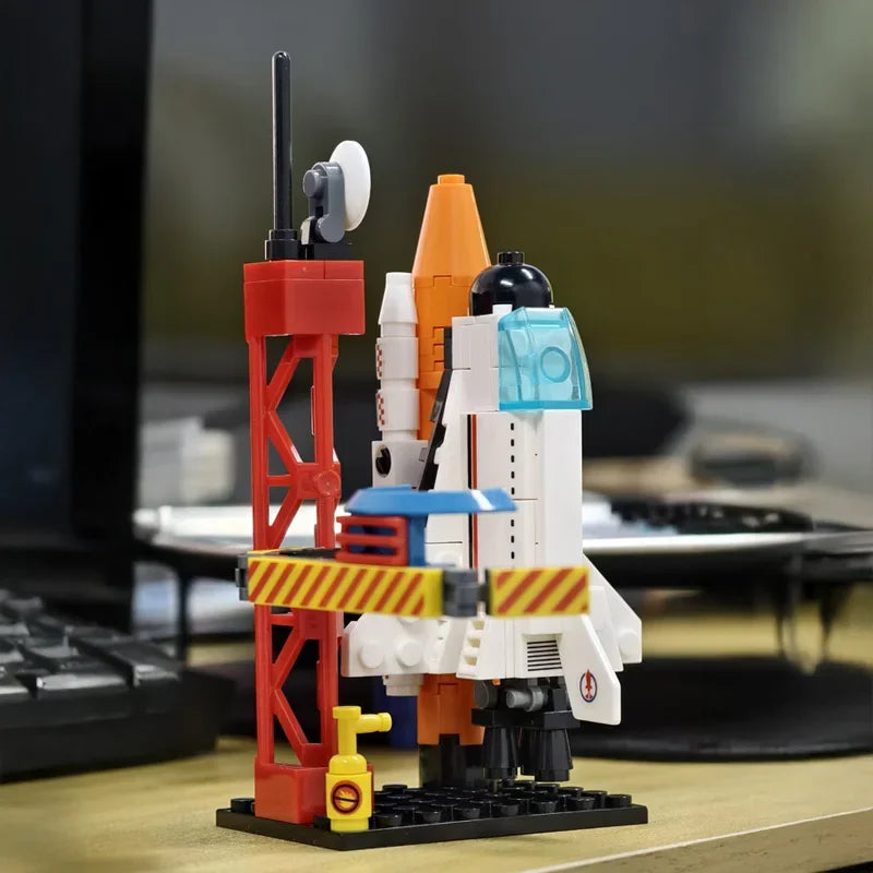 Spaceship Building Set with Launch Tower