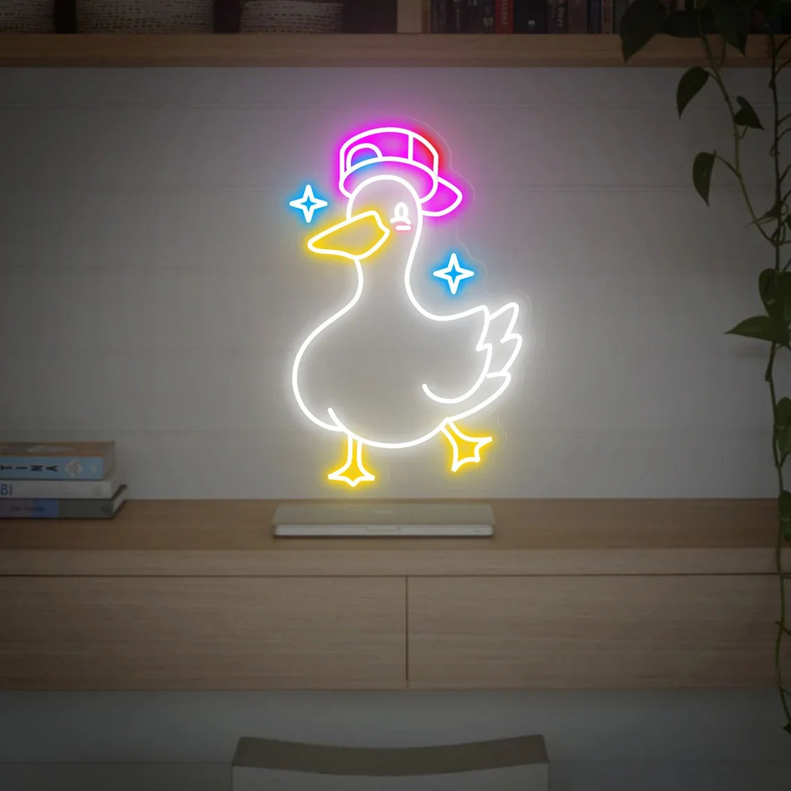 Animes Duck Neon Sign Custom Animal Sign Up for Kids Baby Game Room Bedroom Cute Duck Decor Bar Club Pub Shop Neon Gift