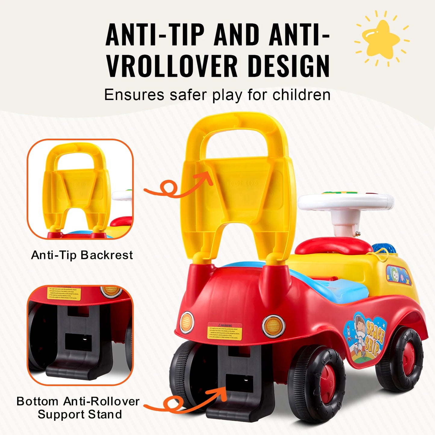 Toddler Ride On Push Car Sit to Stand