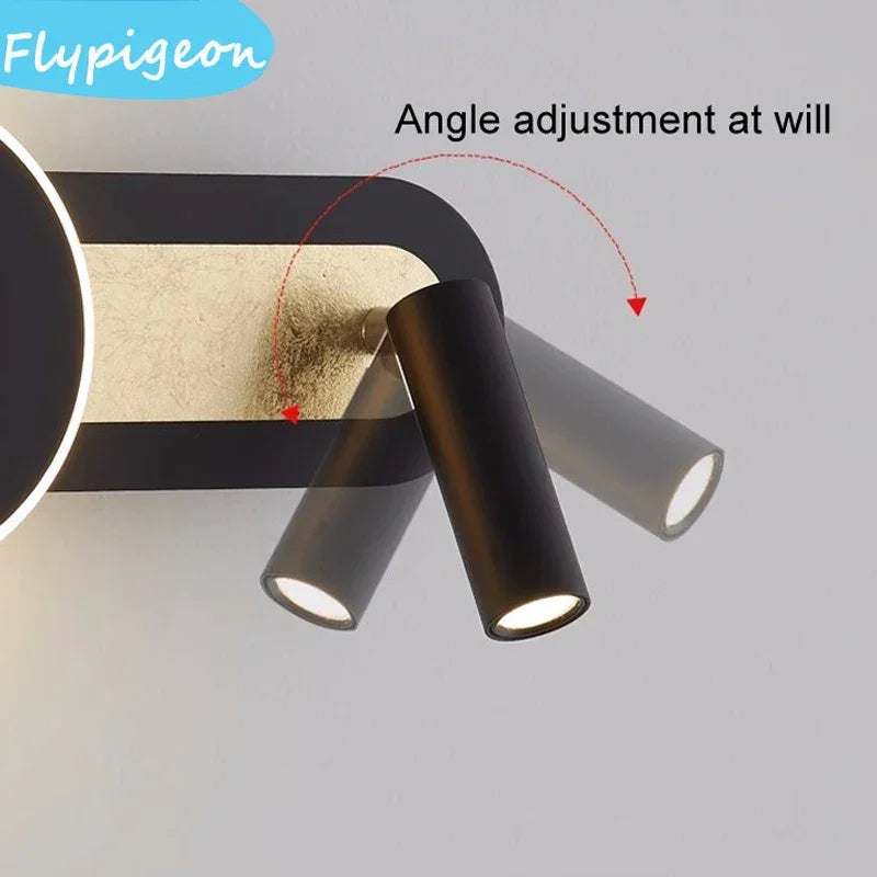 Modern LED Wall Lights Rotatable Spot Reading Light for Bedroom Hotel Reading Bedside Study Corridor Indoor Decor Wall Lamps