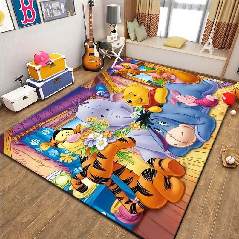 Disney Winnie the Pooh Printed Kids Non-slip Large Area Rug 3D Carpet for Home Living Room Children's Bedroom Sofa Doormat Decor