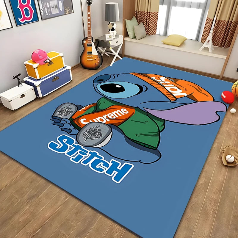 Disney Pattern Carpet Stitch 3D Printing Large Area Rug Carpet for Living Room Children's Bedroom Sofa Doormat Floor Mat Gift