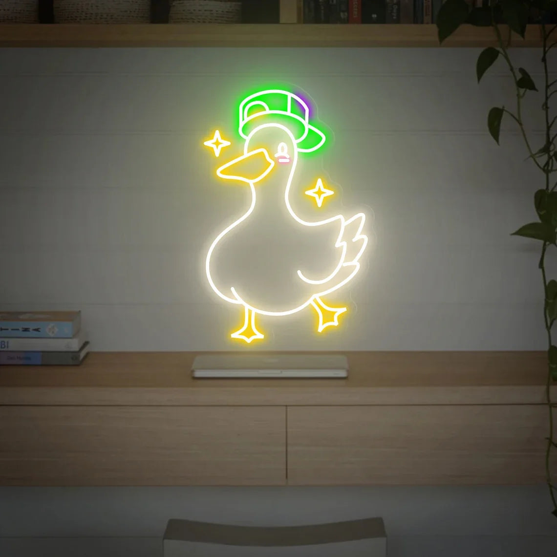 Animes Duck Neon Sign Custom Animal Sign Up for Kids Baby Game Room Bedroom Cute Duck Decor Bar Club Pub Shop Neon Gift