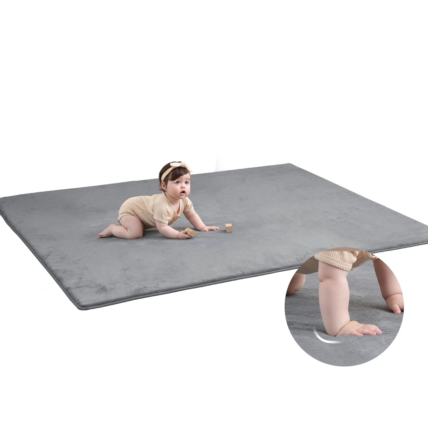 Gray Memory Foam Baby Play Mat