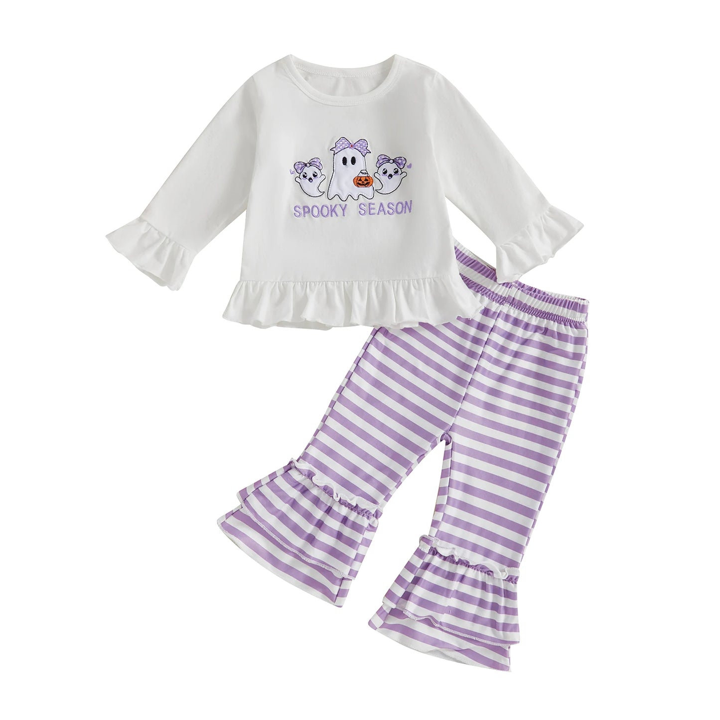 Autumn Halloween Toddler Girls Pants Set