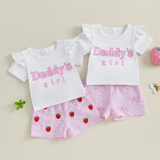 Baby Girls Shorts Set, Short Sleeve
